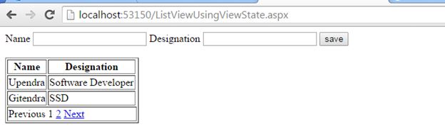 On third entry paging shows